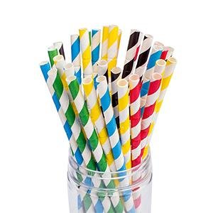 Different Colors Rainbow Striped Paper straw by Craft paper 4