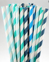 Color Biodegradable Paper Straws - Bright Colors - Eco Friendly Straws for Juice