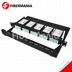1u 120 Fiber Ultra High Density MTP Patch Panel Fully Loaded with Om3 MTP-LC Mod