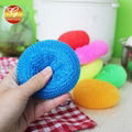 Multi Colors Kitchen Washing Pot Pan Plastic Mesh Scourer 3