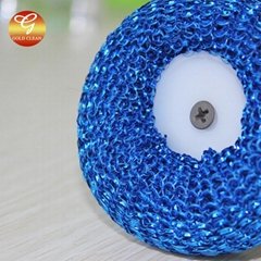 Kitchen Cleaning Scrubber Plastic PP Mesh Scourer with Handle