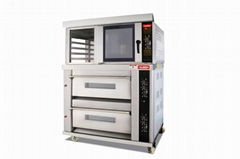 Deck oven with convection oven