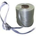 Polyester hot melt strapping for baler press