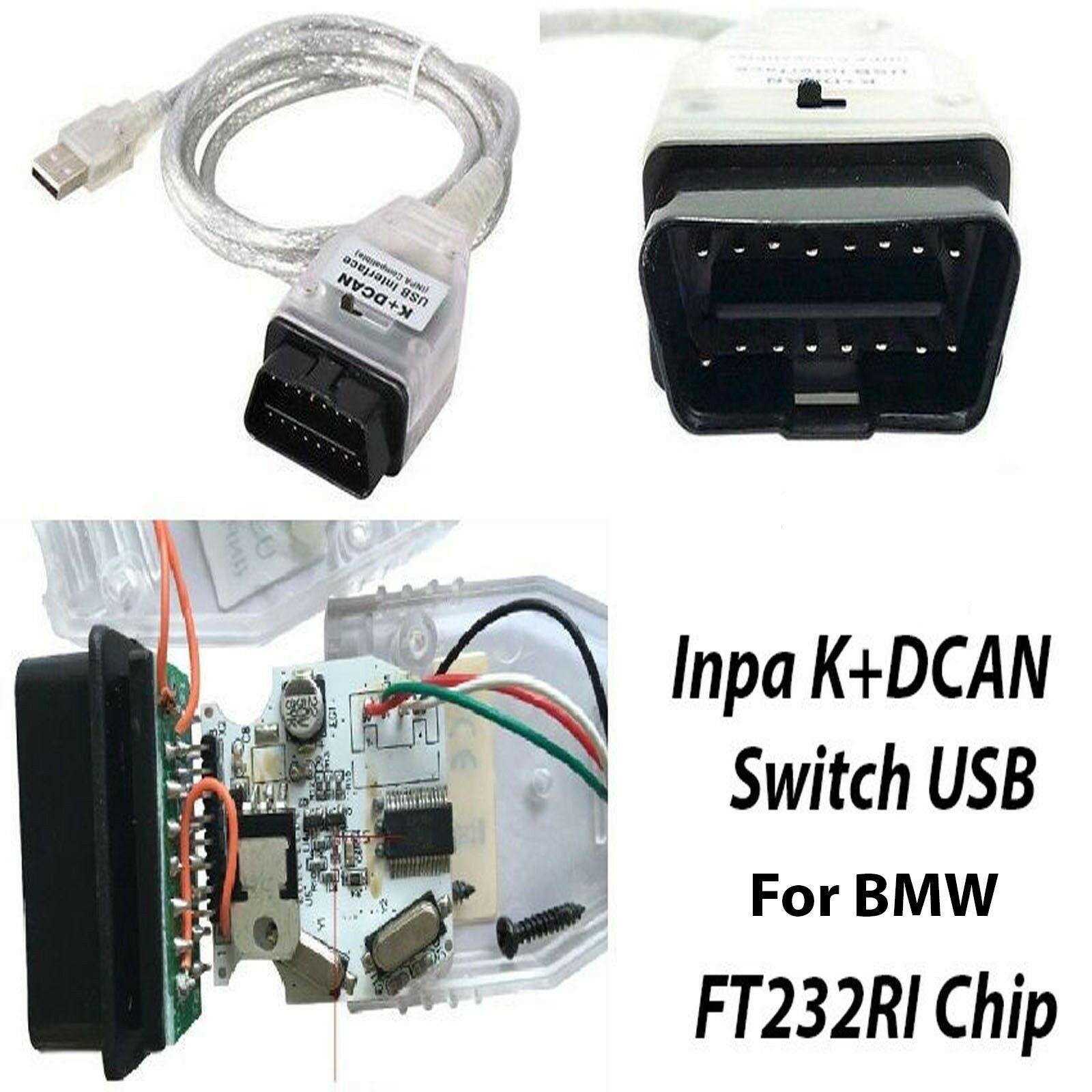OBD2 Inpa K D CAN Diagnostic scan Tool with Switch USB Interface Cable for Bmw 2
