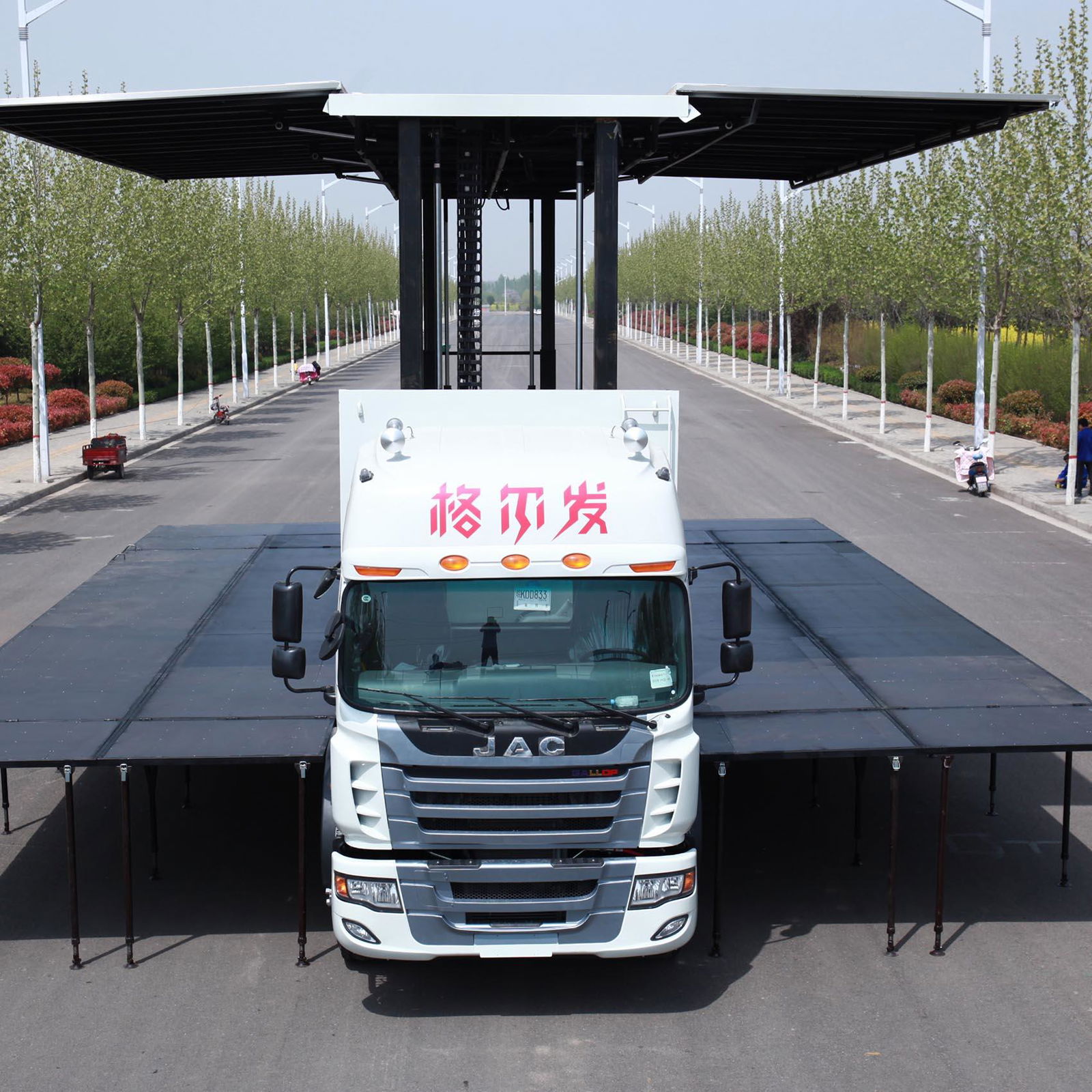 New customized LED display 9.6m mobile stage truck