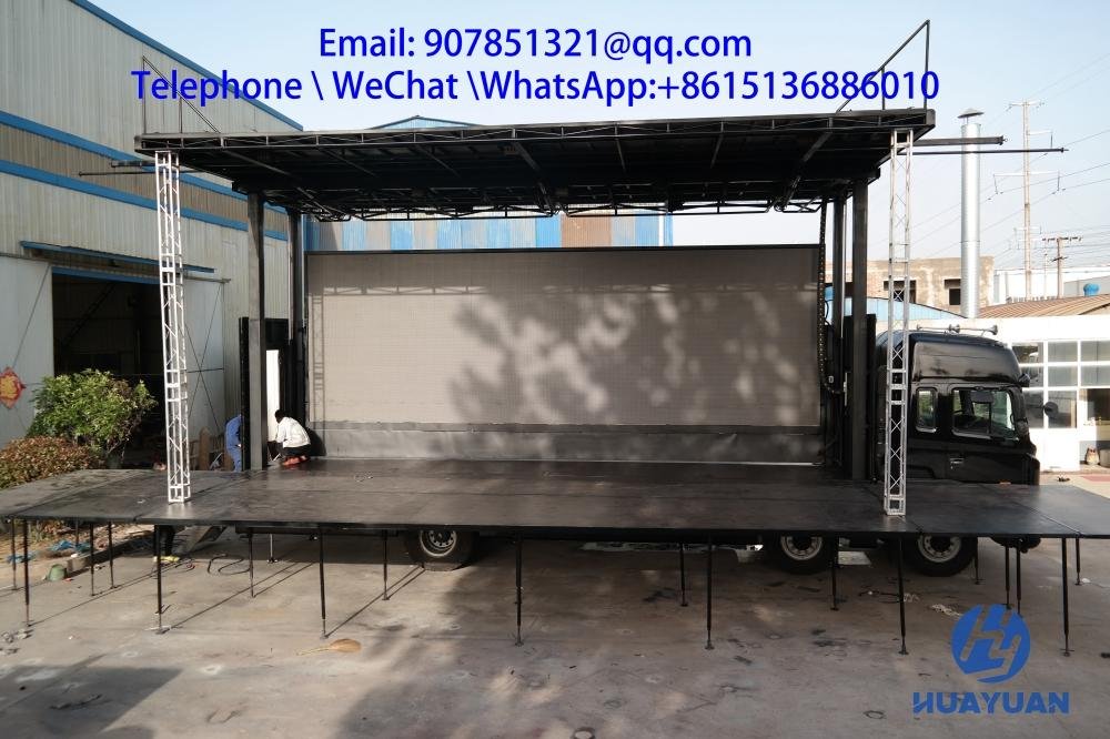 9.6 m LED mobile advertising vehicleled stage truck 4