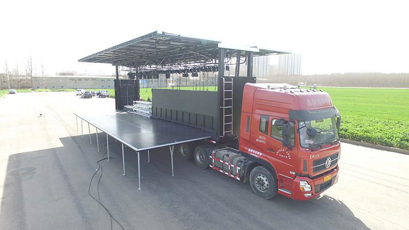 13m  roadshow custom led mobile stage truck 2