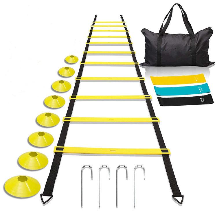 GHB Pro Agility Ladder Agility Training Ladder Speed 12 Rung 20ft with Carrying GH230 (China