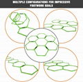 Yes4All Ultimate Agility Rings/Speed Rings with 6, 12 rungs Agility Hexagon Ring