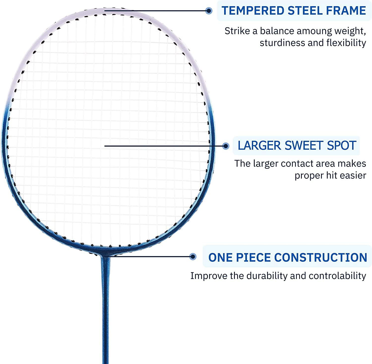 HIRALIY Badminton Rackets Set of 4 for Outdoor Backyard Games, Including 4 Racke 5