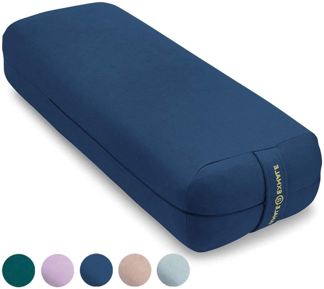 AJNA Yoga Bolster Pillow - Luxurious 100% Organic Vegan Suede - Yoga Bolster for 3