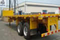 2 Axles 35T Flatbed Container Transport Semi Truck Trailer