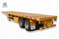 2 Axles 20ft Flatbed Container Transport