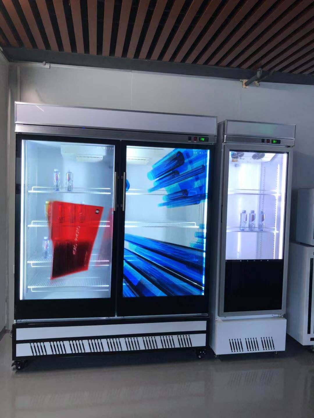 東莞市惠華電子廠家直銷49寸透明液晶顯示雙開冰箱 4