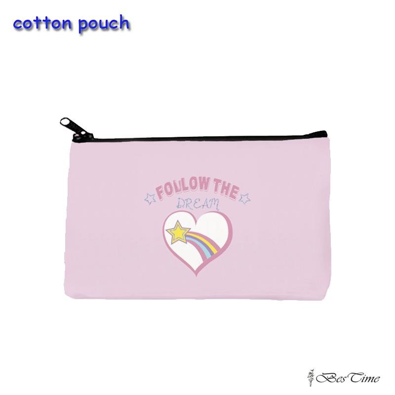 Cotton Canvas Pouch Cosmetic Bag