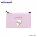 Cotton Canvas Pouch Cosmetic Bag 1