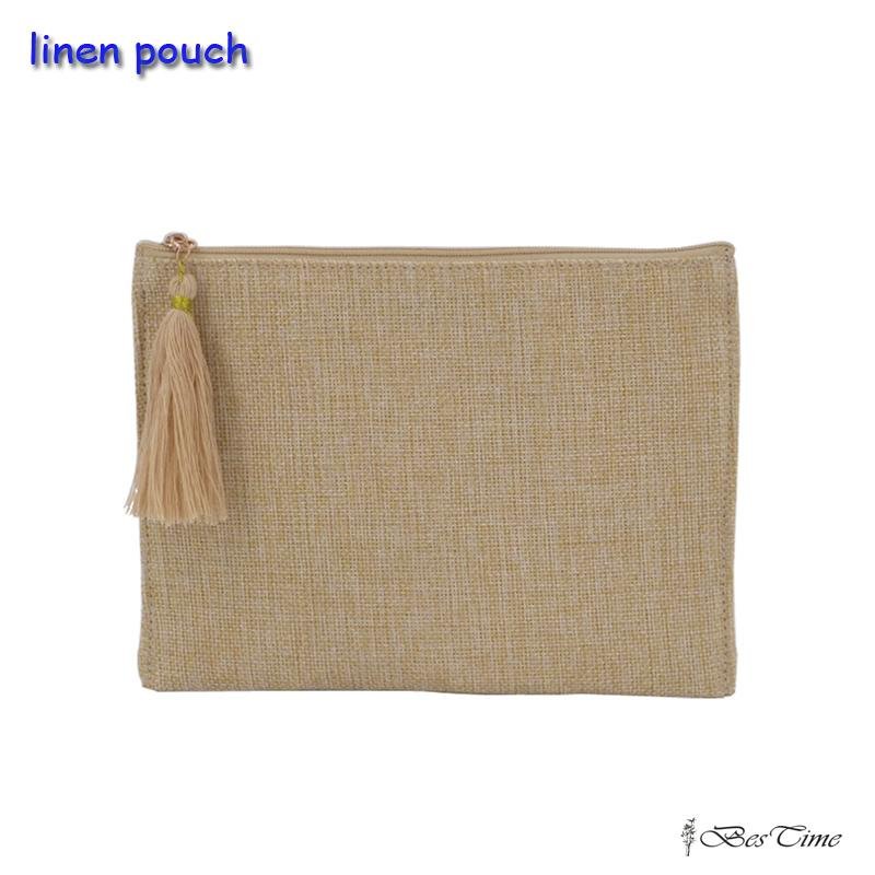 Linen Pouch Cosmetic Makeup Bags