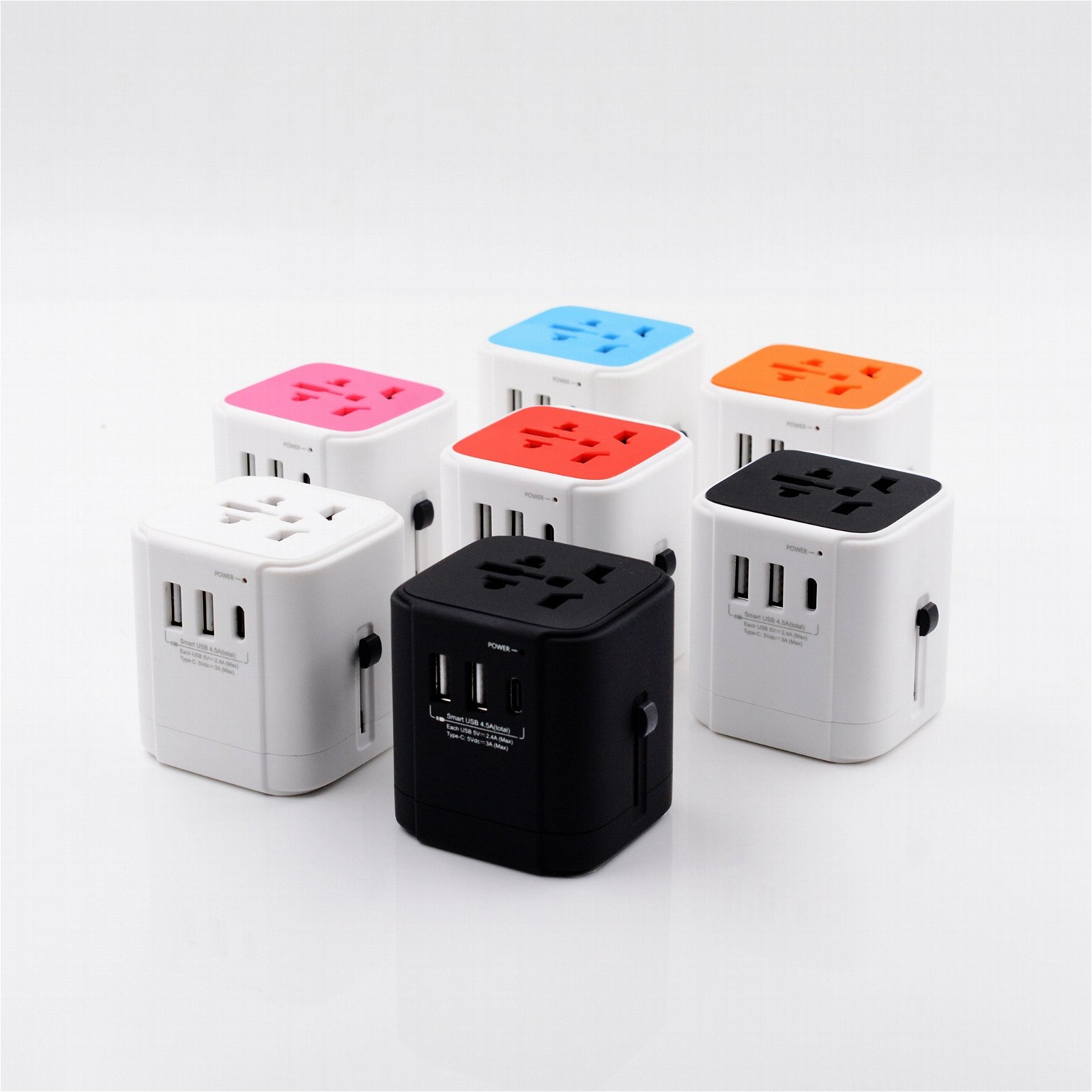 2019 gift promotion travel adapter with Taye C USB 4.5A plug adapter  3