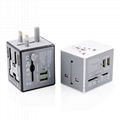 universal travel adapter with 2 usb