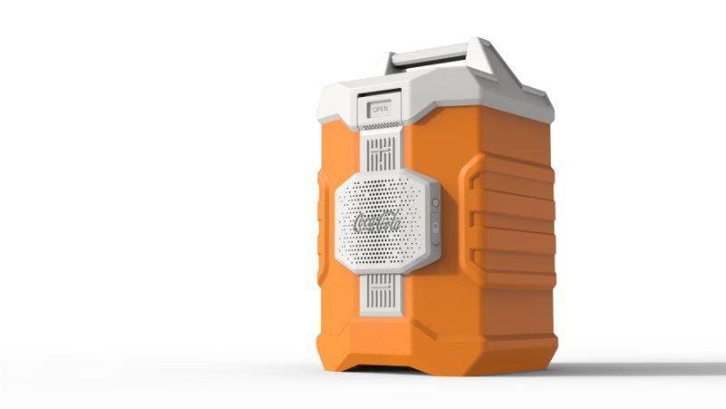 Small capacity cooler box with bluetooth speaker 5
