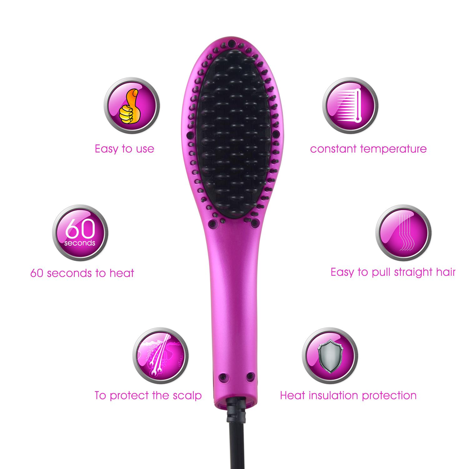 Automatic Portable Mini Hair Straightener Brush 3