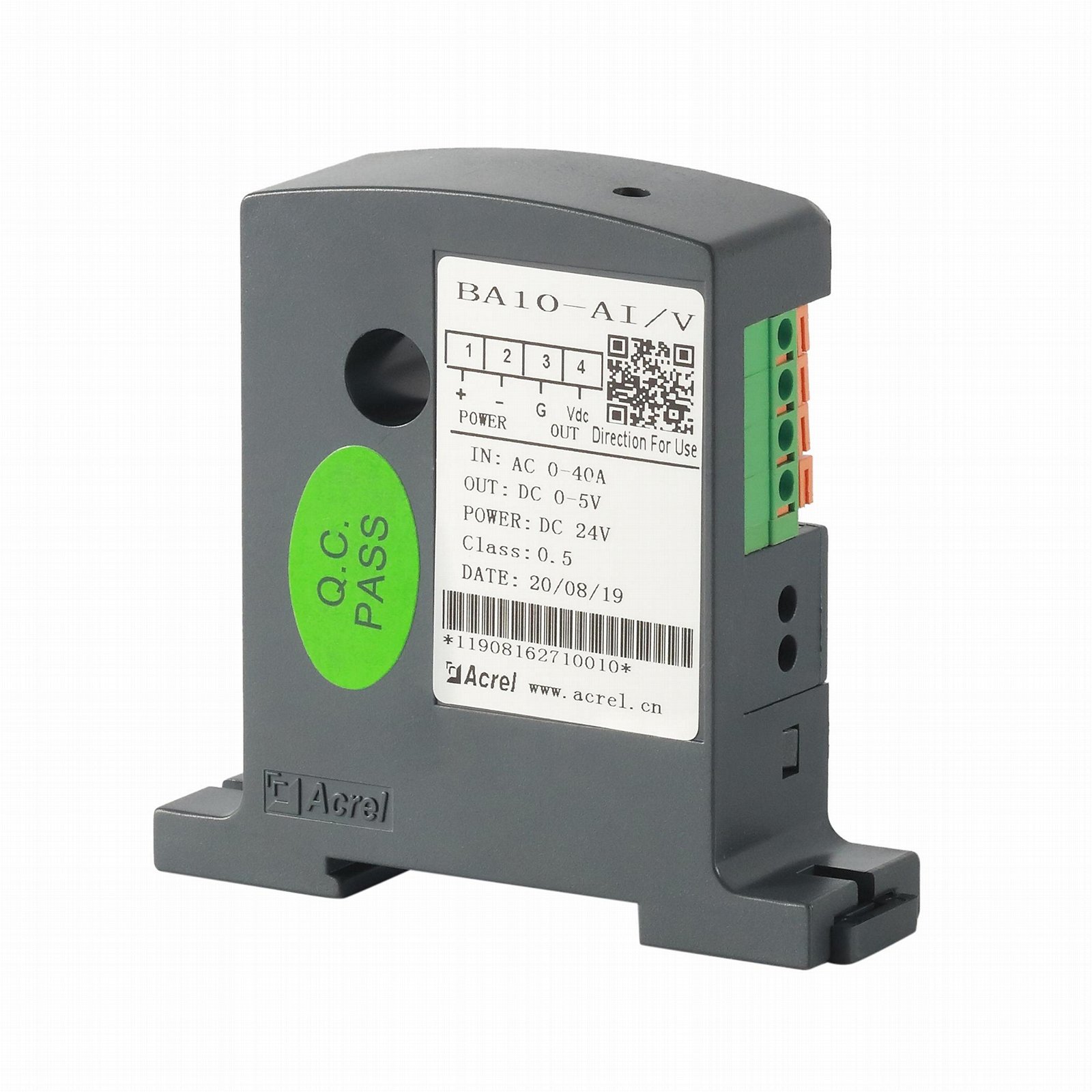  Acrel 300286.SZ BA10- AI/V AC current sensor isolate AC 0-50A current to DC 0-5