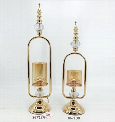 Gold Metal Candle Holder