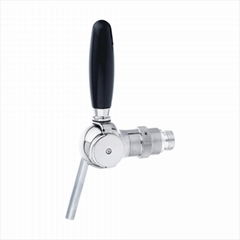 spherical chrome plated brass beer tap for stout beer dispensing