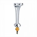 3 way chrome plated brass cobra beer tower for bar equipment