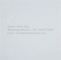 White color quartz stone slab
