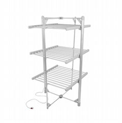 Electric clothes dryer heated airer