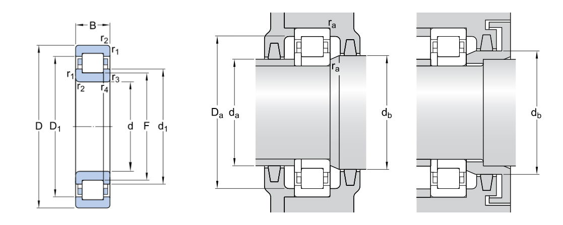 NUP315 ECM 75mmx160mmx37mm single row cylindrical roller bearings 3