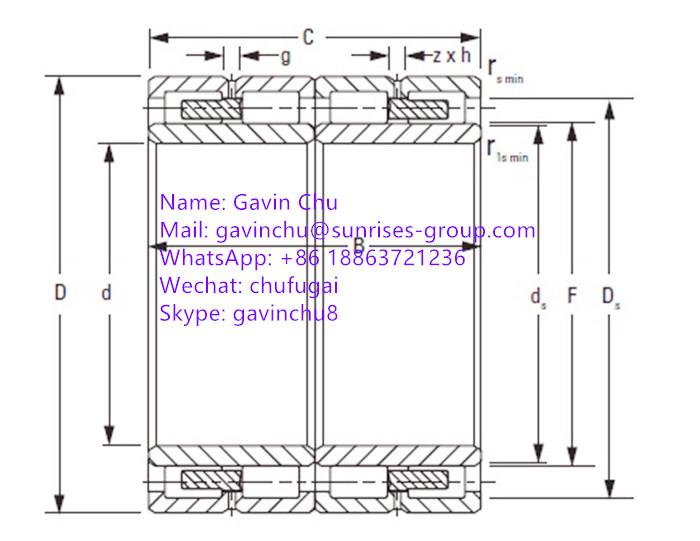 280RYL1782 280mmx390mmx275mm four-row cylindrical roller radial bearings 3