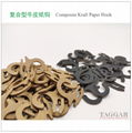 Recycled Kraft paper hook fastener for