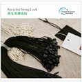 GRS,eco stringlock, biodegradable string lock, recycled hangtag string loop pin