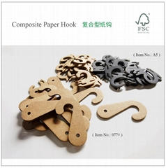 Recycled Kraft paper hook fastener for socks, gloves, paper hanger