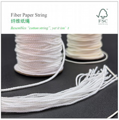 FSC fiber paper string, paper loop, paper tag string lock, paper wax string 