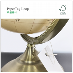 FSC纸吊牌扣，纸扣，纸吊牌带，纸索扣，纸行李索，替代塑料