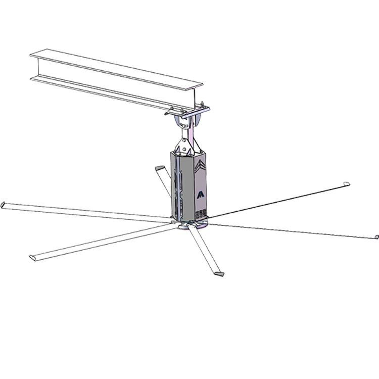  HVLS big industrial ceiling fans with six fan leaves  4