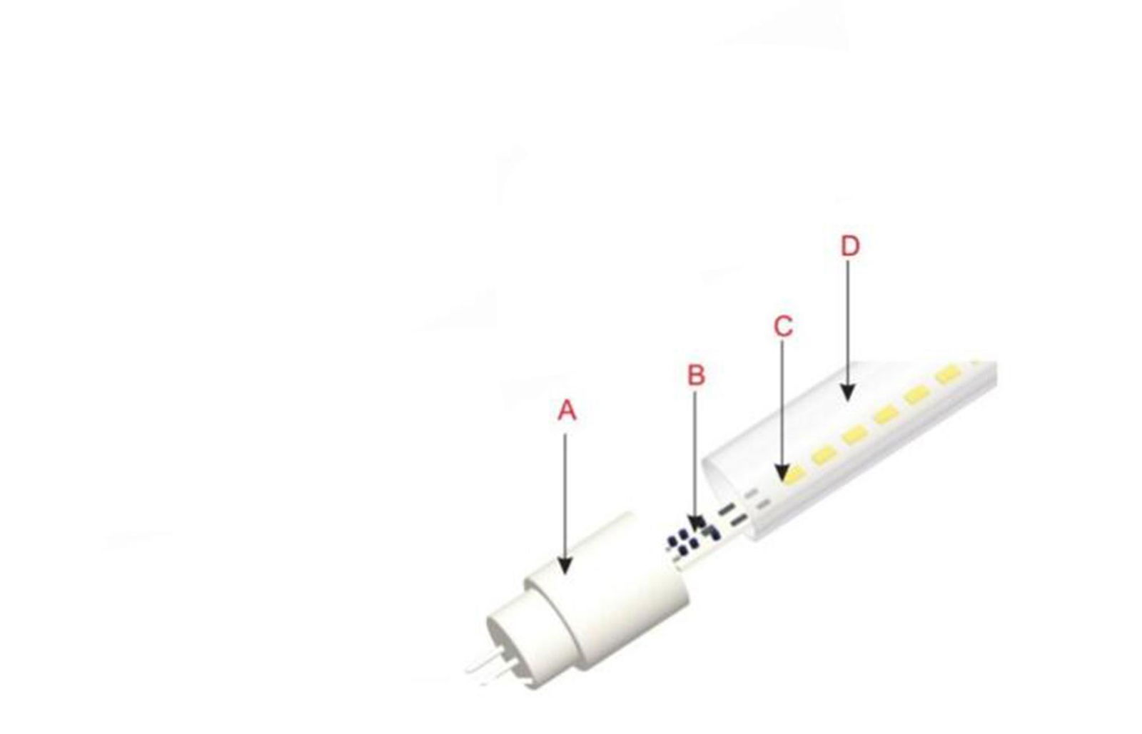 Aluminum Housing Circular Integrated SMD Fluorescent Lamp T5 LED Tube Light  3