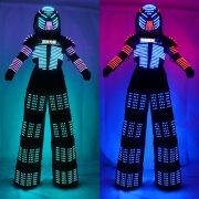 LED kryoman robot costume with digital LED helmet  2