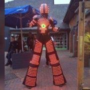 LED kryoman robot costume with digital LED helmet  3