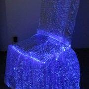 RGB colors optic fiber luminous table clothes/chair covers customized 
