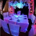 RGB colors optic fiber luminous table clothes/chair covers customized  3