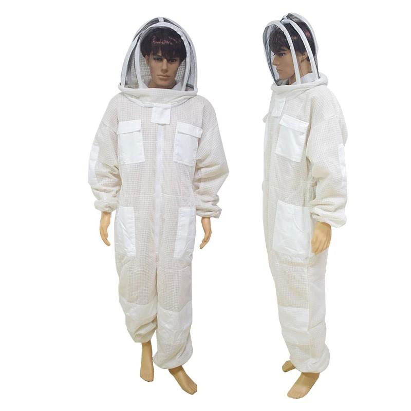 3 Layer Professional Bee Suit Ventilated Beekeeper Clothing Removable Bee Protec