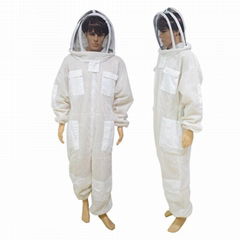 3 Layer Professional Bee Suit Ventilated Beekeeper Clothing Removable Bee Protec