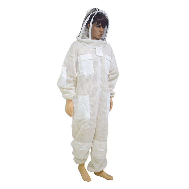 3 Layer Professional Bee Suit Ventilated Beekeeper Clothing Removable Bee Protec 2