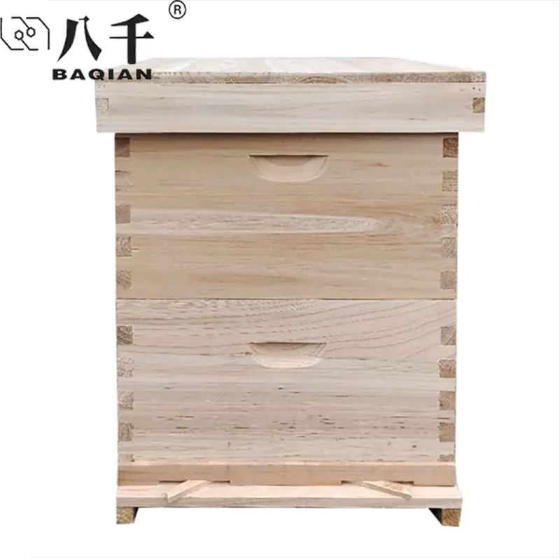BAQIAN Beekeeping Equipment Single Beehive Box Wooden Bee Hive 2
