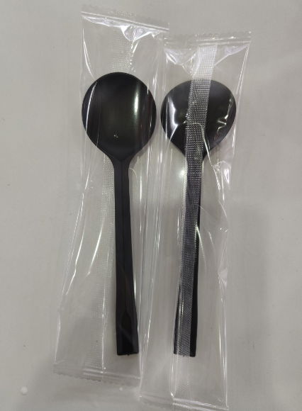 Tableware Set Napkin Plastic Spoon Fork Knife Automatic Flowpack Machine 5