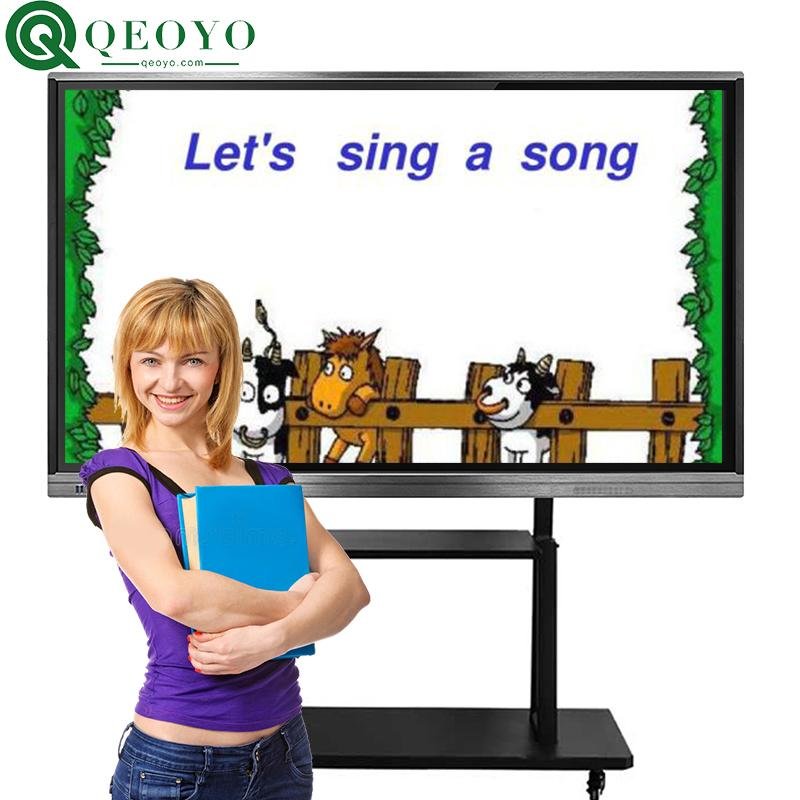 qeoyo 75inchtouch interactive lcd panels interactive monitor all in one 